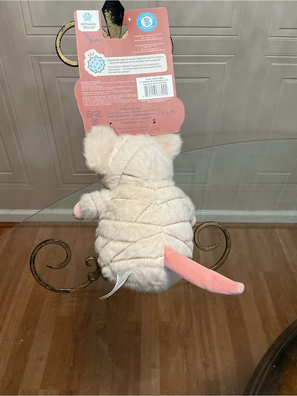 Brand New Giftable  Mice Ball Body Very Solf Toy Clinker & Squeaker  8”